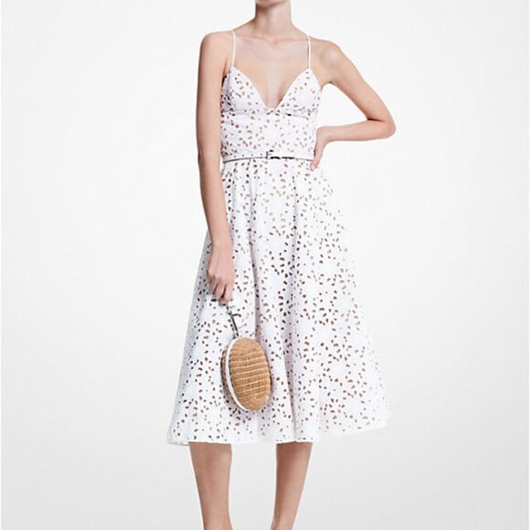 Michael Kors Collection Floral Cotton Eyelet Dress NWT! - Picture 2 of 8